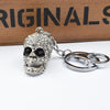 2 PCS Shining Skull Keychain Bag Hanging Jewelry(Diamond Skull)