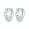 S925 Sterling Silver Platinum Plated Diamond Pattern Earrings(BSE983)