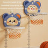 Children Basketball Frame Ball Toy Indoor Wall Mounted Hole-Free Shooting Boys Toy, Color: Loop Model Green + 2 Balls