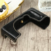 1/4 inch Thread PU Leather Camera Half Case Base for FUJIFILM XE4 (Black)