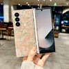 For Samsung Galaxy Z Fold6 5G Magnetic Axis Pearlescent Shell Texture Phone Case(Pink Green)