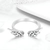 S925 Sterling Silver Fairy Wing Ring Girls Open Ring
