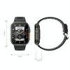 A70 1.96 Inch Health Monitoring Multifunctional IP68 Waterproof Bluetooth Call Smart Watch(Black Steel)