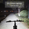 WHEEL UP USB Rechargeable LED Bicycle Headlights Mountain Bike Front Lights, Style:450 lumens