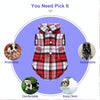 Cotton Plaid Dog Shirt, Green, L (45-52cm) - Summer Breathable