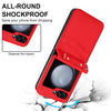 For Samsung Galaxy Z Flip5 Dual Card Slots Folding Phone Case(Red)