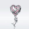 Heart Shaped Dog Bone Beads S925 Silver Beads DIY Bracelet Accessories String Decoration