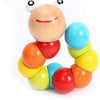 Wooden Color Versatile Twisty Caterpillar Children Brain Development Educational Toys