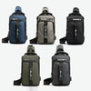 HaoShuai 1100-1 Men Chest Bag Multifunctional Single / Double Shoulder Backpack with External USB Charging Port(Army Green)