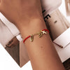 S925 Sterling Silver Lucky Symbol Red Rope Bracelet Women Jewelry