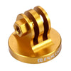 PULUZ 1/4 inch Screw Hole Tripod Mount CNC Adapter for GoPro, Insta360, DJI and Other Action Cameras(Gold)