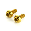 2 PCS Bicycle Accessories Titanium Bottle Cage Screw M5 12mm(Gold)