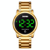 SKMEI 1684 Versatile Sports Steel Belt Men Electronic Watch, Colour:Gold