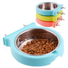 Stainless Steel Pet Bowl Hanging Bowl Anti-Overturning Dog Cat Bowl Feeder, Specification: Small (Blue)