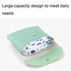 D9900 Simple Lipstick Bag PU Leather Sanitary Storage Bags(Green)