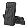 For Alcatel 3L (2020) Tire Texture Shockproof TPU + PC Protective Case with Holder(Black)