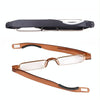 Portable Folding 360 Degree Rotation Presbyopic Reading Glasses with Pen Hanging, +1.00D(Black)