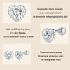 S925 Sterling Silver Threaded Shining Moissanite Heart Earrings(MSE052)