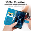 For Asus Zenfone 8 ZS590KS Four-leaf Clasp Embossed Buckle Mobile Phone Protection Leather Case with Lanyard & Card Slot & Wallet & Bracket Function(Blue)