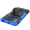 For Alcatel 3L (2021) Tire Texture Shockproof TPU+PC Protective Case with Holder(Blue)