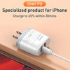 LDNIO Q229 QC3.0 / PD20W USB + Type-C Fast Charger with 1m USB to 8 Pin Cable, Plug Type:UK Plug(White)