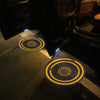 LED Infrared Induction Car Door Welcome Light Night Projection Ambient Light, Specification: Energy Circle (Yellow)(1 Pair/Box)