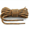 2 Pairs Round High Density Weaving Shoe Laces Outdoor Hiking Slip Rope Sneakers Boot Shoelace, Length:120cm(Light Brown-Gloden)