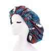 TJM-434 Printed Double-Layer Night Hat With Satin Lining Elastic Wide Brim Headscarf Hat, Size: One Size Adjustable(Peacock Blue)