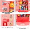 Children Play House Simulation Refrigerator Kitchen Toy Double Door Girls Smart Freezer Toy(Pink)