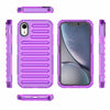 For iPhone XR High Transparency TPU Hybrid PC Airbag Phone Case(Transparent Purple)