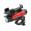 500LM Bicycle Light Mobile Phone Holder Multi-Function Riding Front Light With Horn 4000 mAh (Black Red)