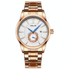 HELEI H9009B-G Night Light Waterproof Men Quartz Watch(Rose Gold White)