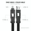 ENKAY ENK-CB134 4-in-1 60W USB-A / Type-C to 8 Pin / Type-C Nylon Braided Magnetic Fast Charging Data Cable, Cable Length:0.15m