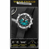 SANDA 3106 Dual Digital Display Men Outdoor Sports Luminous Shockproof Electronic Watch(Black Blue)