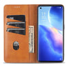 For Oppo Reno5 5G AZNS Magnetic Calf Texture Horizontal Flip Leather Case with Card Slots & Holder & Wallet(Dark Brown)