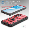 For Samsung Galaxy S25 Ultra 5G Sliding Camshield TPU Hybrid PC Phone Case with Holder(Red+Black)