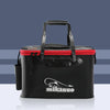 Thickened Multifunctional Folding Live Fish Box Fishing Bucket, Size:45 cm (with Handle and Side Pocket)(Black)
