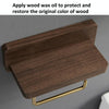 30cm Beech Wood Wall-Mounted Paper Towel Rack Bathroom Shelf Roll Tissue Holder