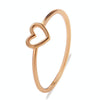 Fashion Heart Shaped Wedding Ring for Woman Rose Gold(9)