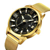 SKMEI 9166 Fashion Men Business Watch 30m Waterproof Metal Quartz Wristwatch(Black)
