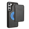 For Samsung Galaxy S23+ 5G Skin Feel Detachable Card Bag Magsafe Phone Case(Black)