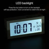 Automatic Night Light Electronic Clock Large Screen Adjustable Backlight Alarm Clock (White)