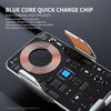 C9 Car Wireless Charger Phone Holder Infrared Auto-Clamping Metal Phone Mount Car Charger(Blue)