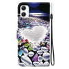 For Samsung Galaxy A06 Crystal Texture Colored Drawing Leather Phone Case(Heart Shaped)