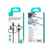 USAMS US-SJ646 U85 2m PD100W 6 in 1 Alloy Multifunctional Fast Charging Cable(Black)