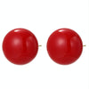 E2209-23 Red Pearl Stud Earrings Jewelry