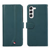 For Samsung Galaxy S22 5G ABEEL Delicate Texture Splicing RFID Leather Phone Case(Green)