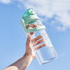 Time Scale Drinking Water Target Transparent Sports Kettles(Matcha Green)
