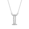 Women Fashion S925 Sterling Silver English Alphabet Pendant Necklace, Style:I