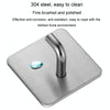 2pcs Stainless Steel Hooks Kitchen Bathroom Storage Behind Door Hooks With Adhesive, Style: Round Silver